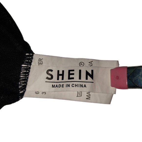 SHEIN Black Open Front Long Sheer Lace Nightgown Nightie Negligee Plus Size 4XL - Picture 8 of 11